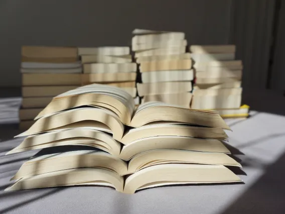 Pile of Books on the Table