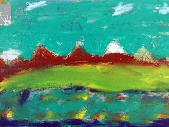 oil paint of landscape