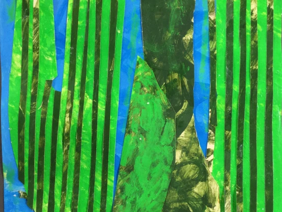 acrylic drawing of cactus