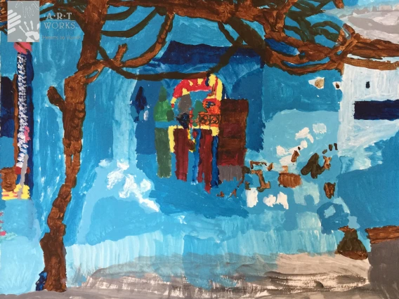 acrylic of a landscape