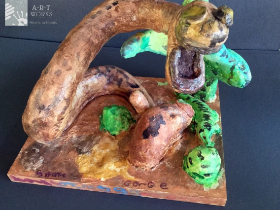 paper mache of a snake