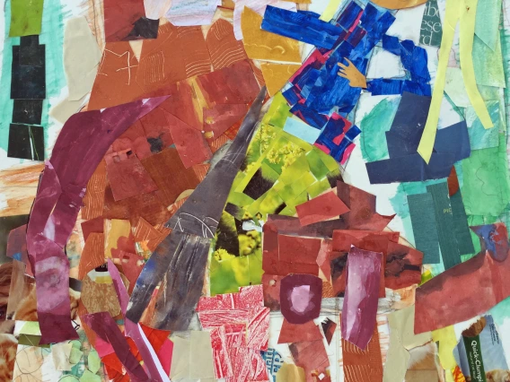 paper picture of a person on a horse