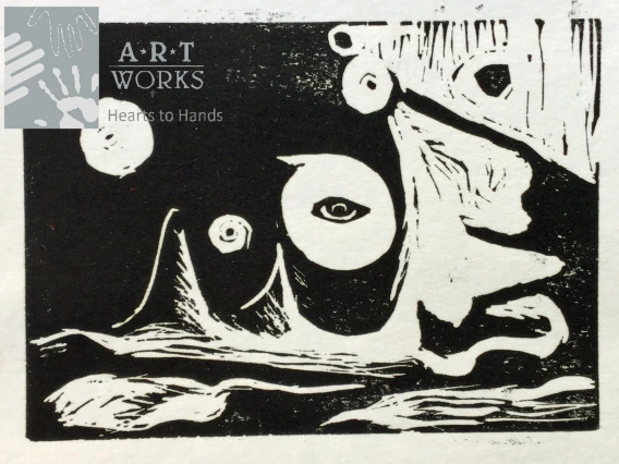 black and white abstract art