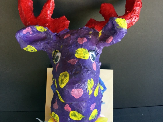 sculpture of a moose