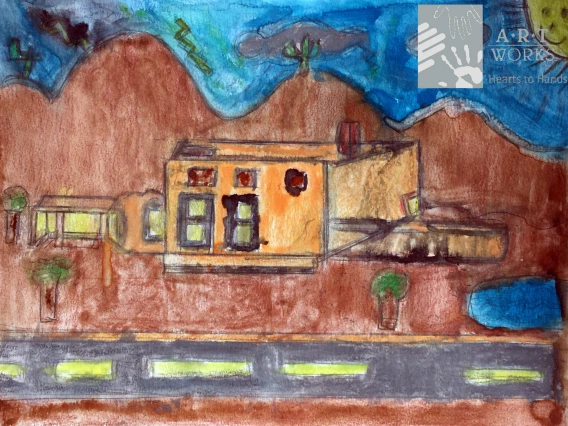 drawing of a park