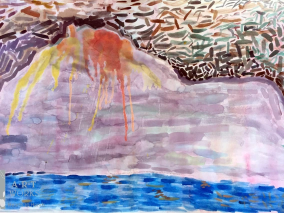 painting of an island