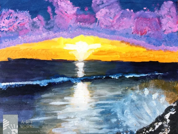 painting of a sunset