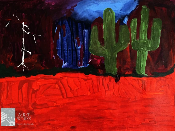 painting of desert landscape