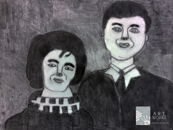 drawing of two people