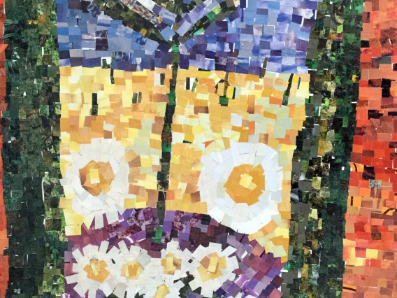 paper collage of flowers