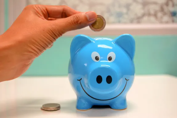 Person Putting Coin in a Piggy Bank. Photo by maitree rimthong: Pexel