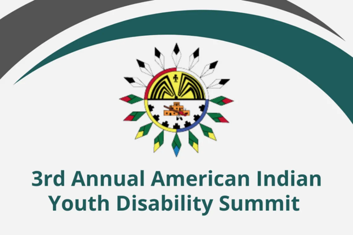 Graphic that read, "3rd Annual American Indian Youth Disability Summit"