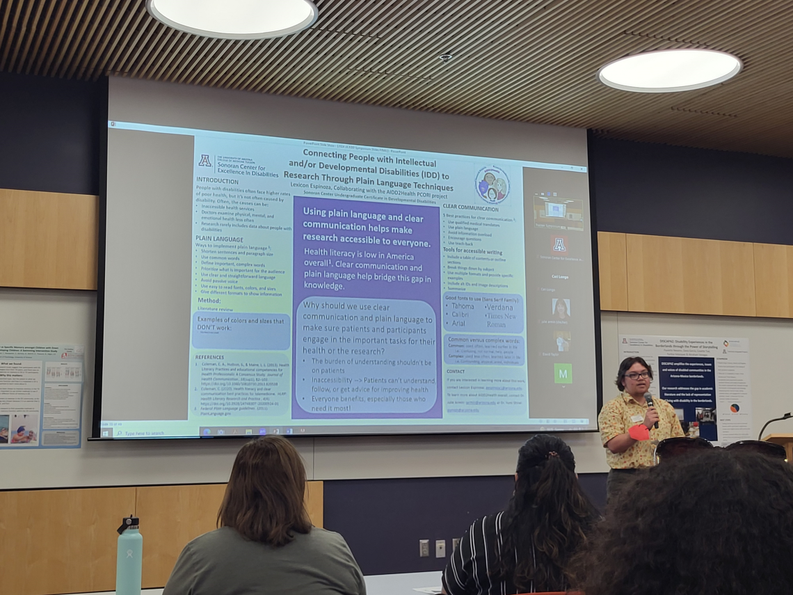 Lexicon Espinoza explains their findings on connecting with people with disabilities to research through plain language techniques