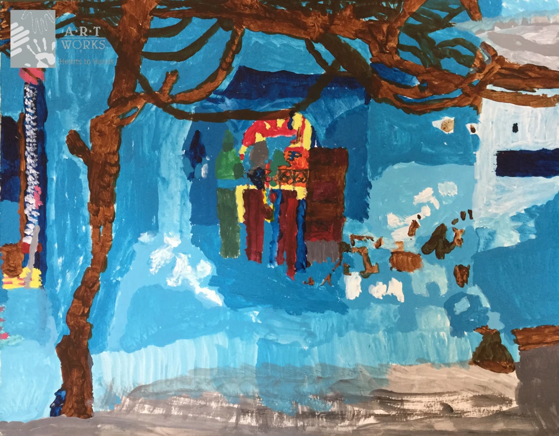 acrylic of a landscape