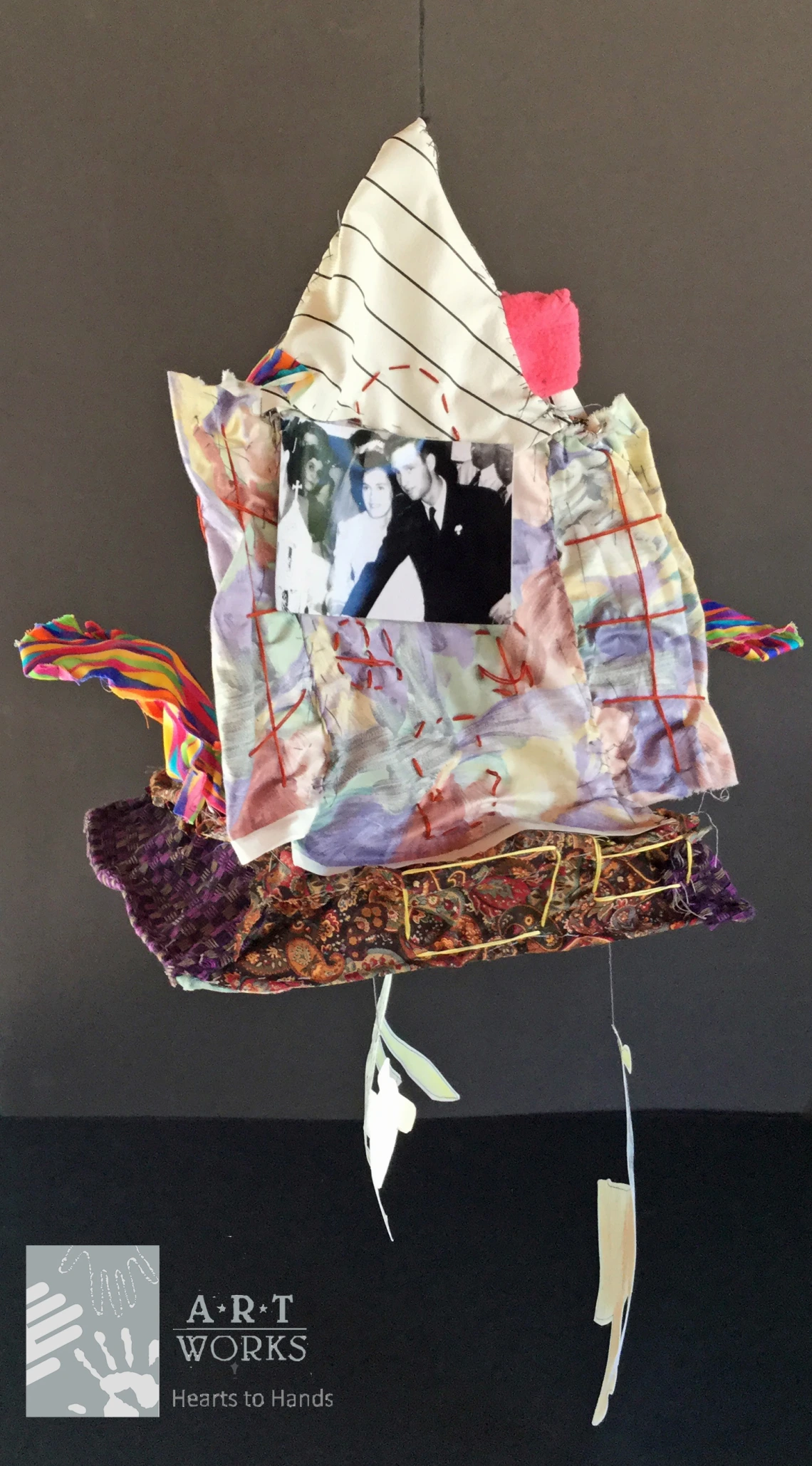 mixed media of a house