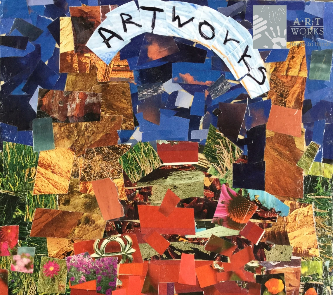 collage of paper making the Artworks building