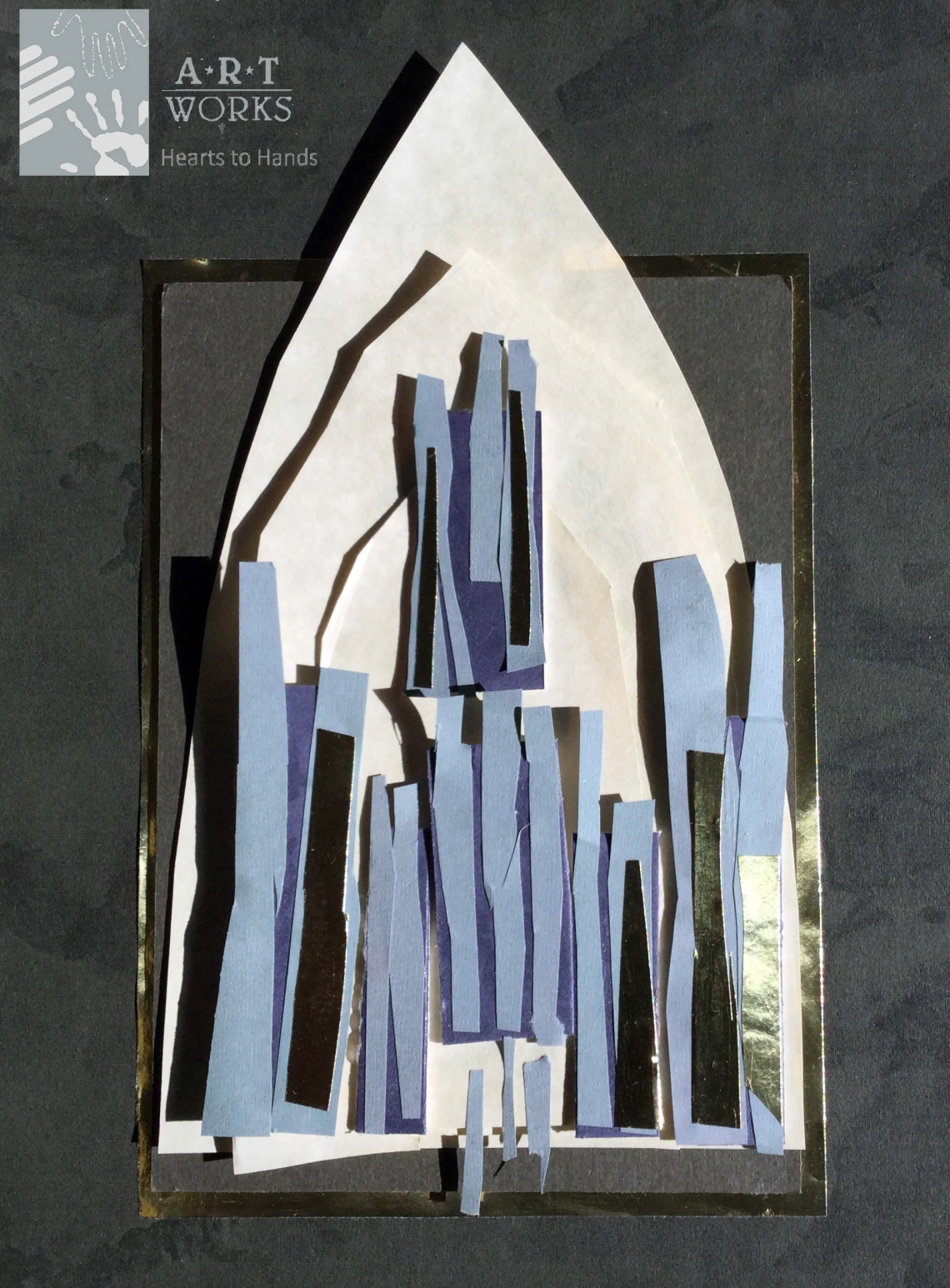 paper collage of a church
