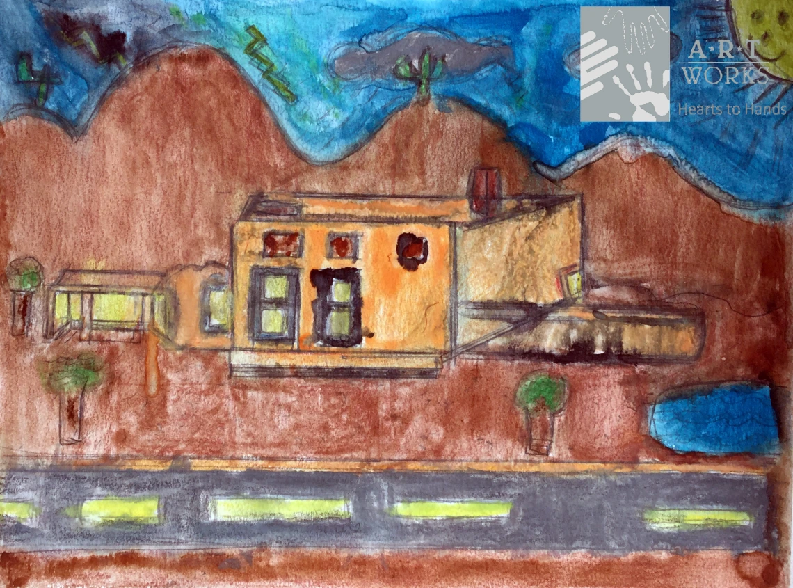 drawing of a park