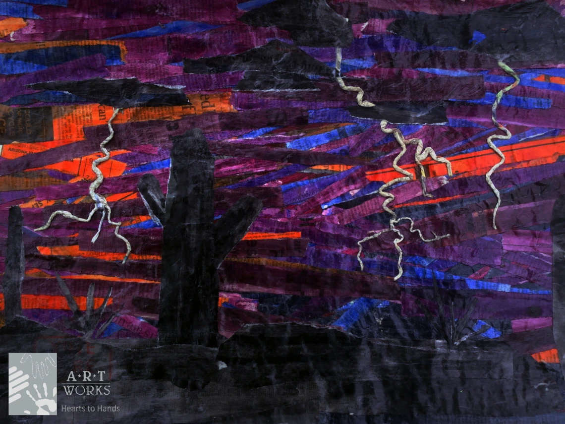 drawing of a storm