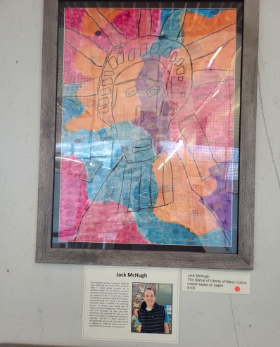 The Statue of Liberty of Many Colors by Jack McHugh, mixed media on paper 