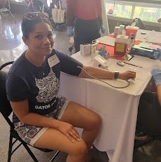 Sonoran Center assistant director Jacy Farkas received a health screening.