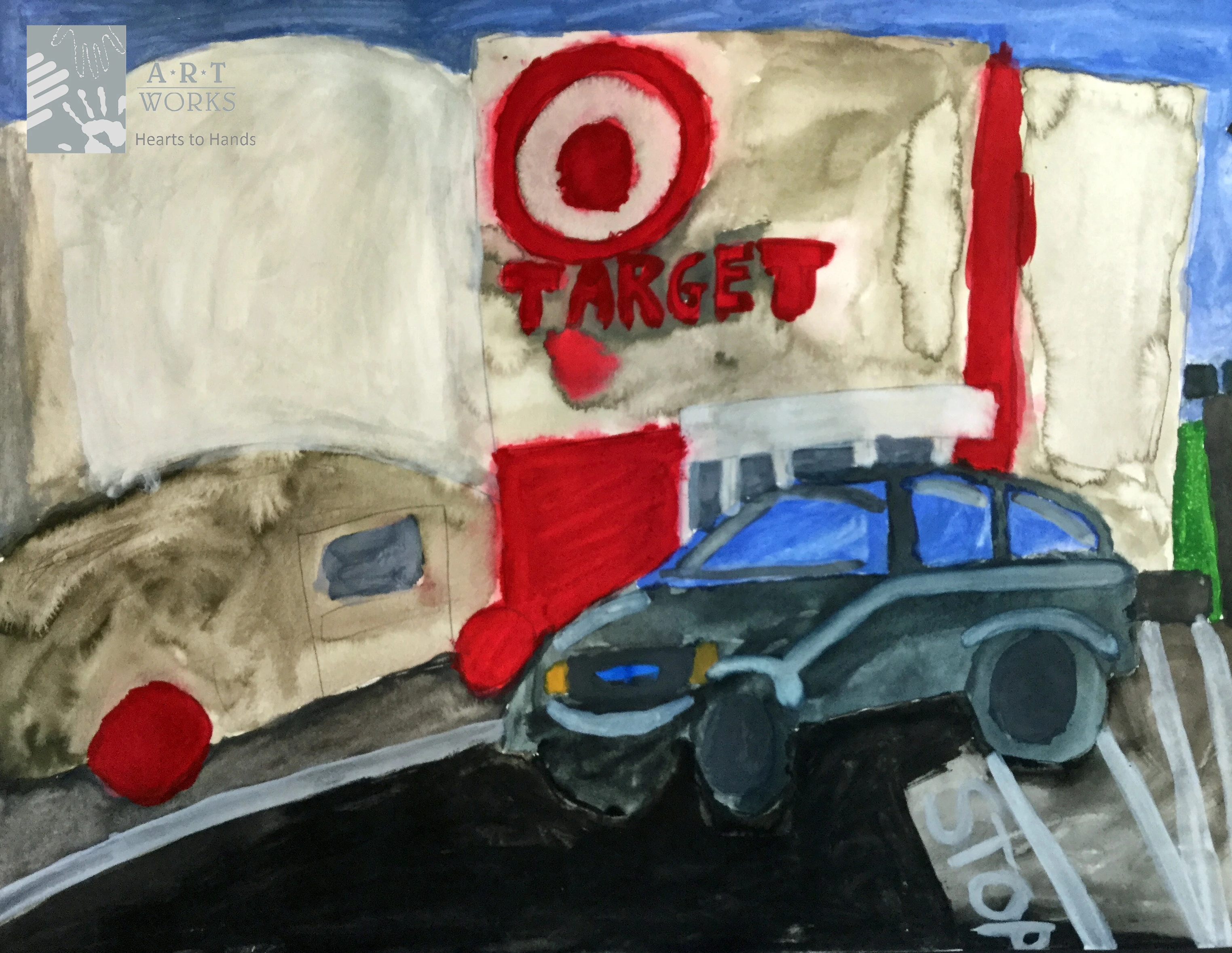 watercolor or Target on paper