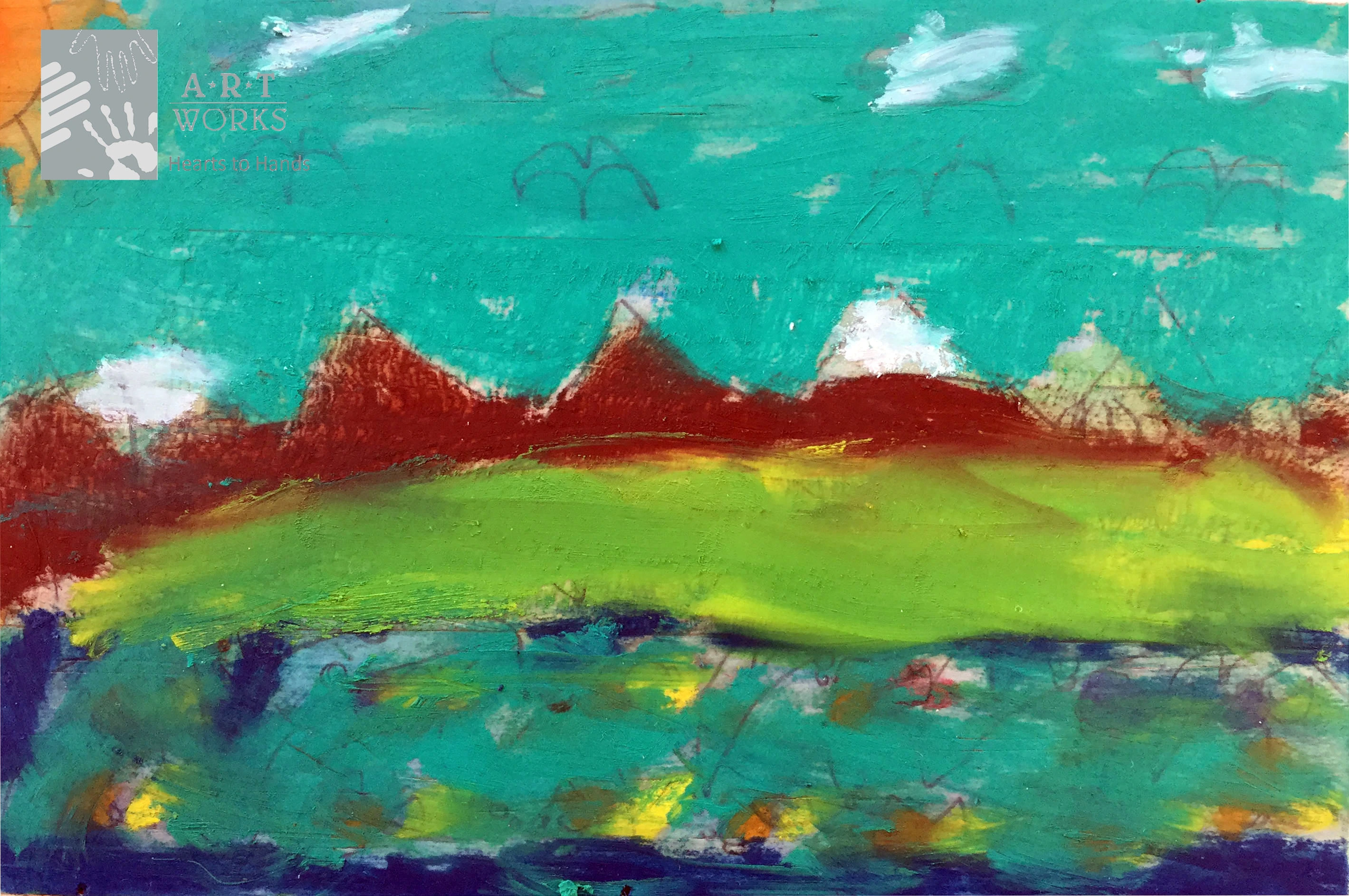 oil paint of landscape