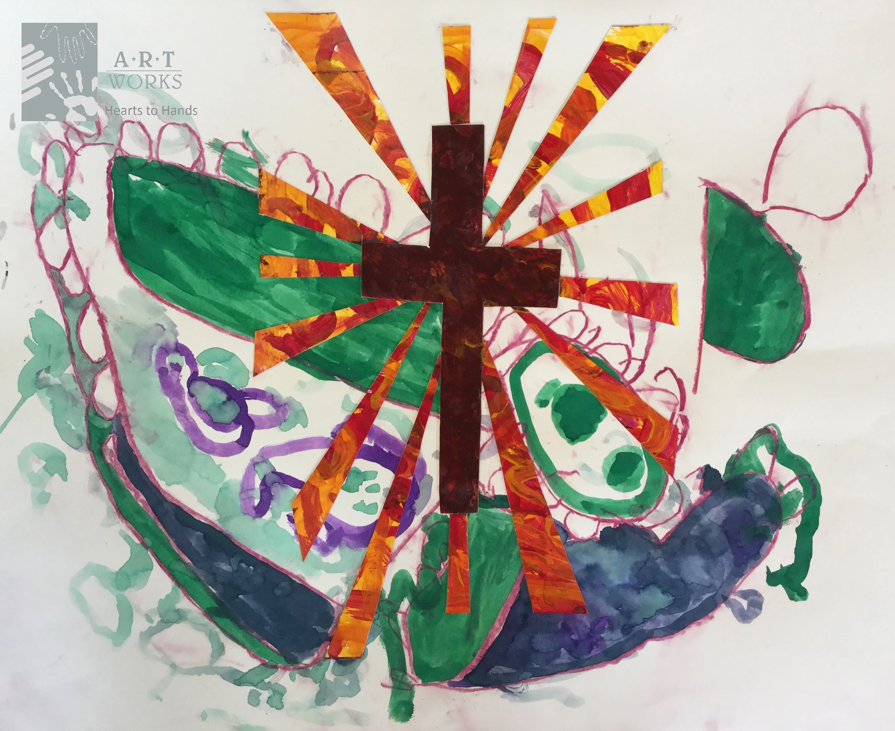 mixed media of Jesus