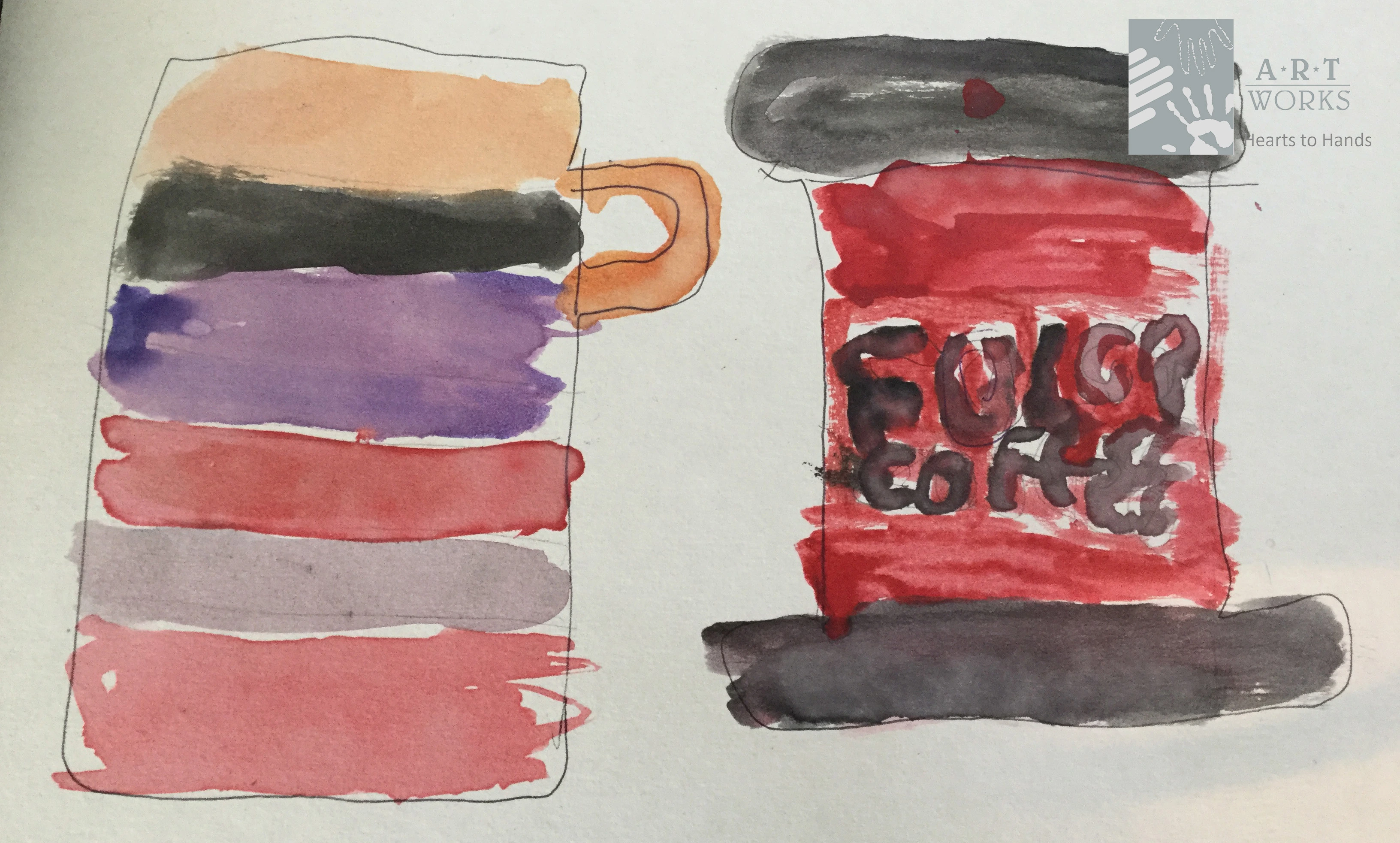 painting of coffee and mugs
