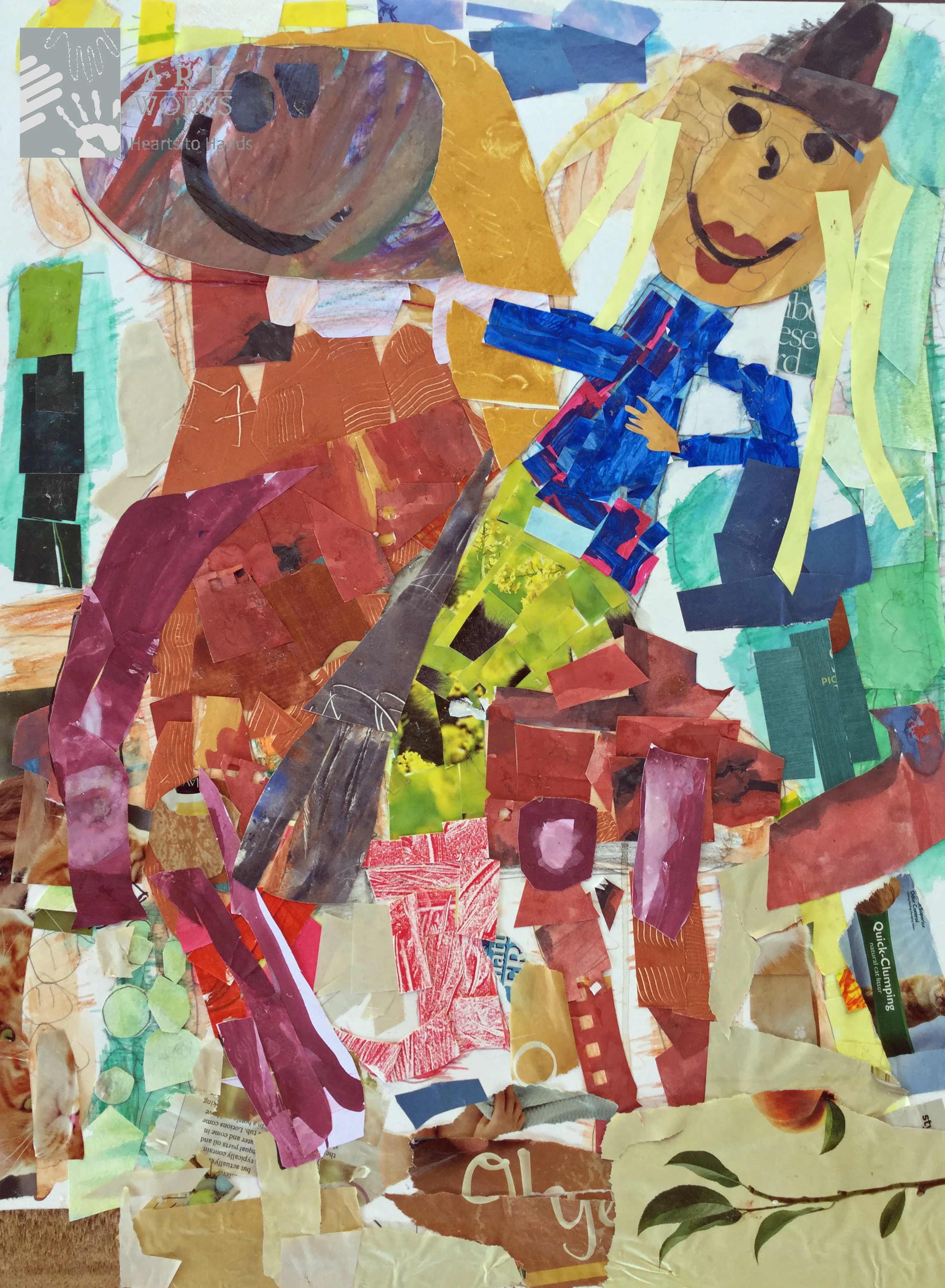 paper picture of a person on a horse