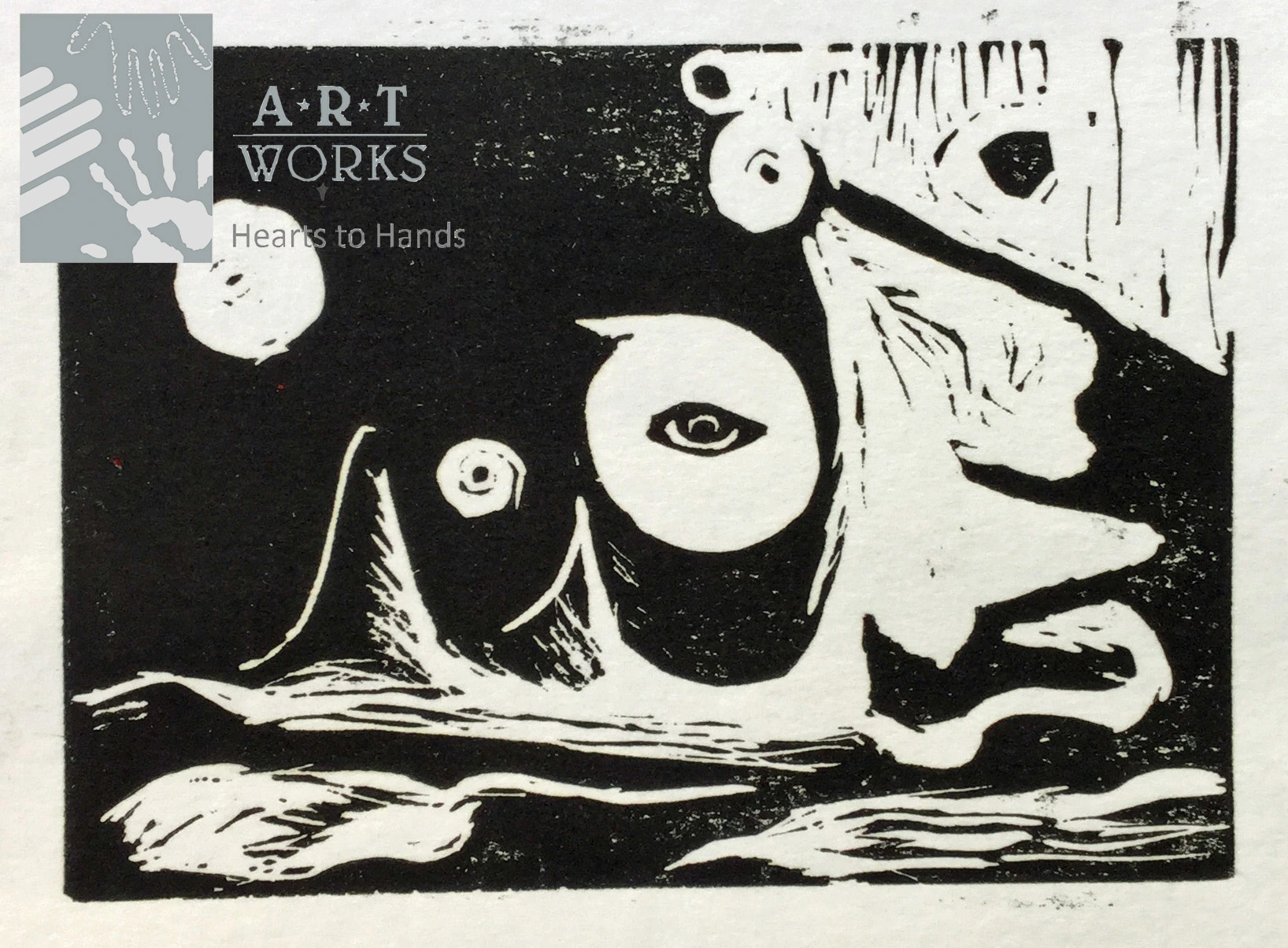 black and white abstract art