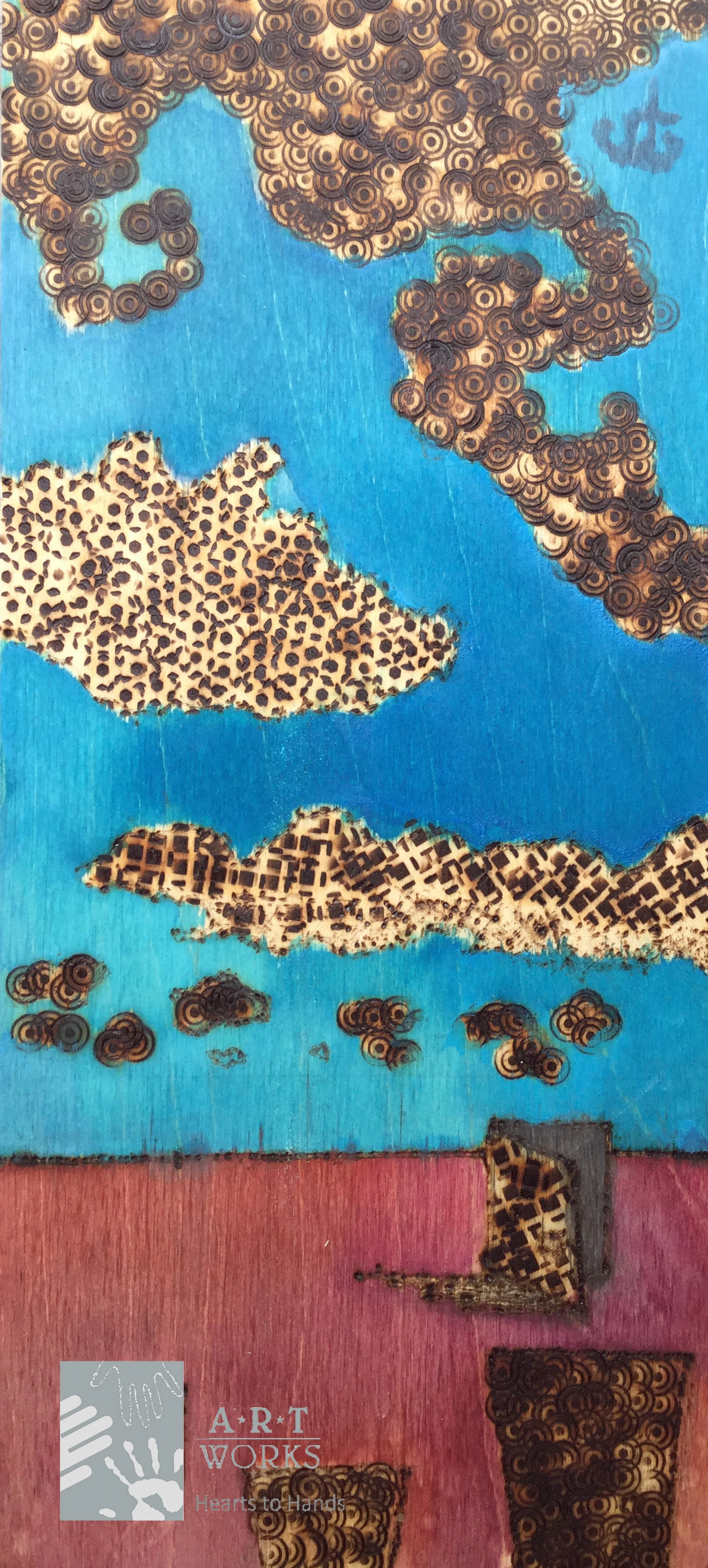 watercolor & wood art