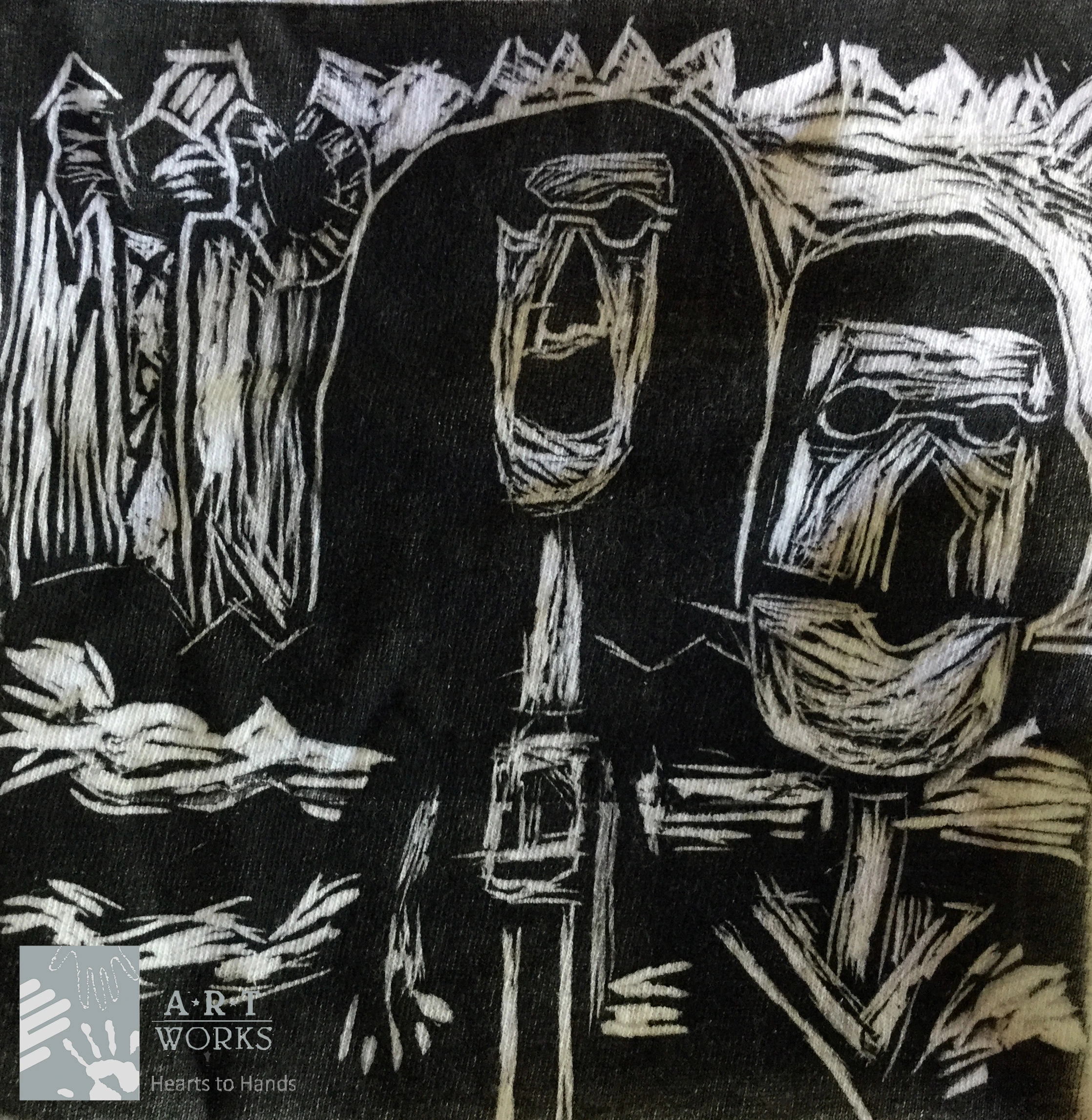 art work of two people 