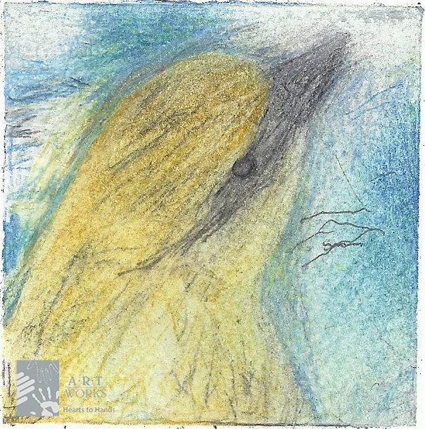 drawing of yellow bird