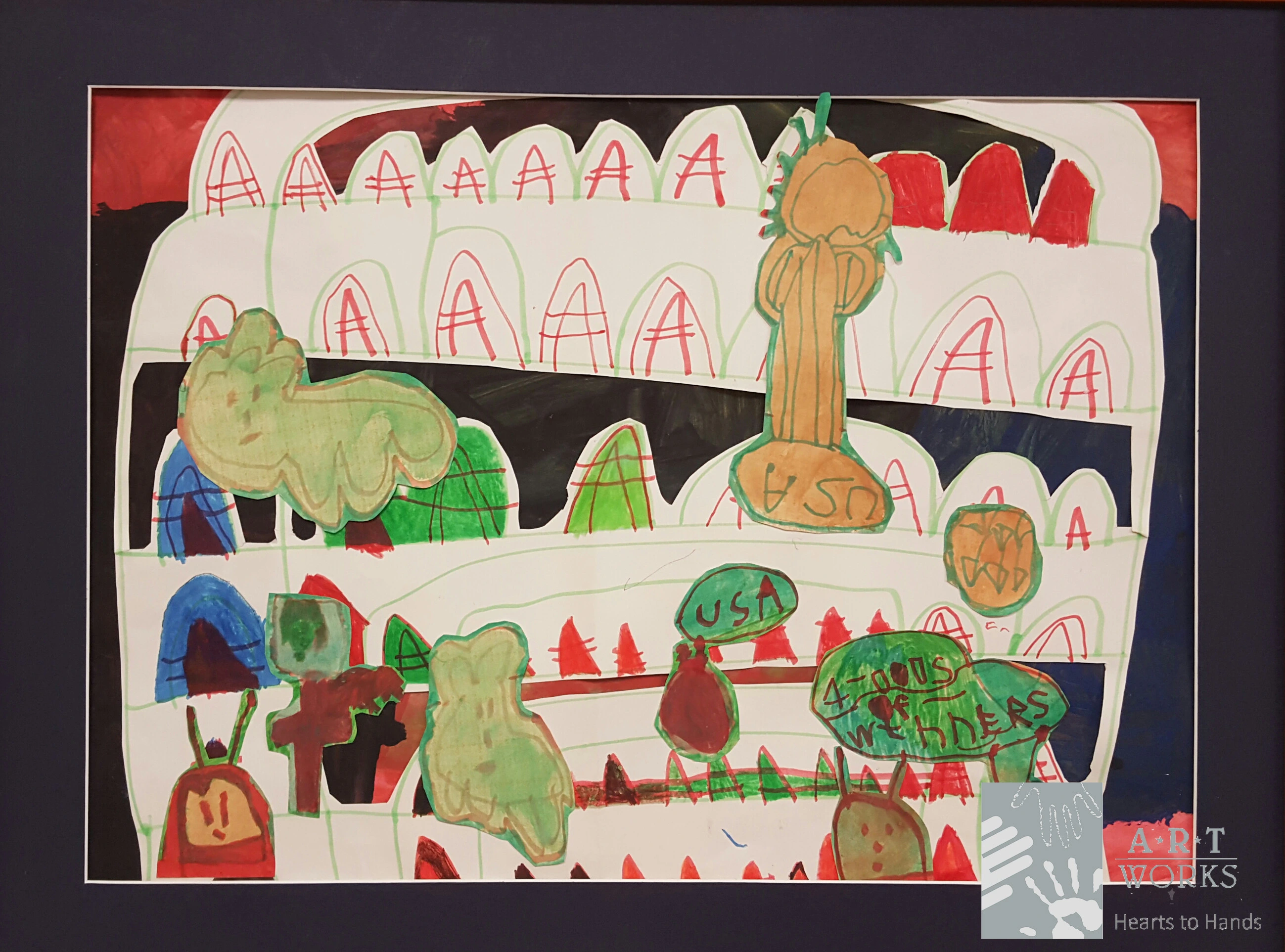 drawing of aliens and ships