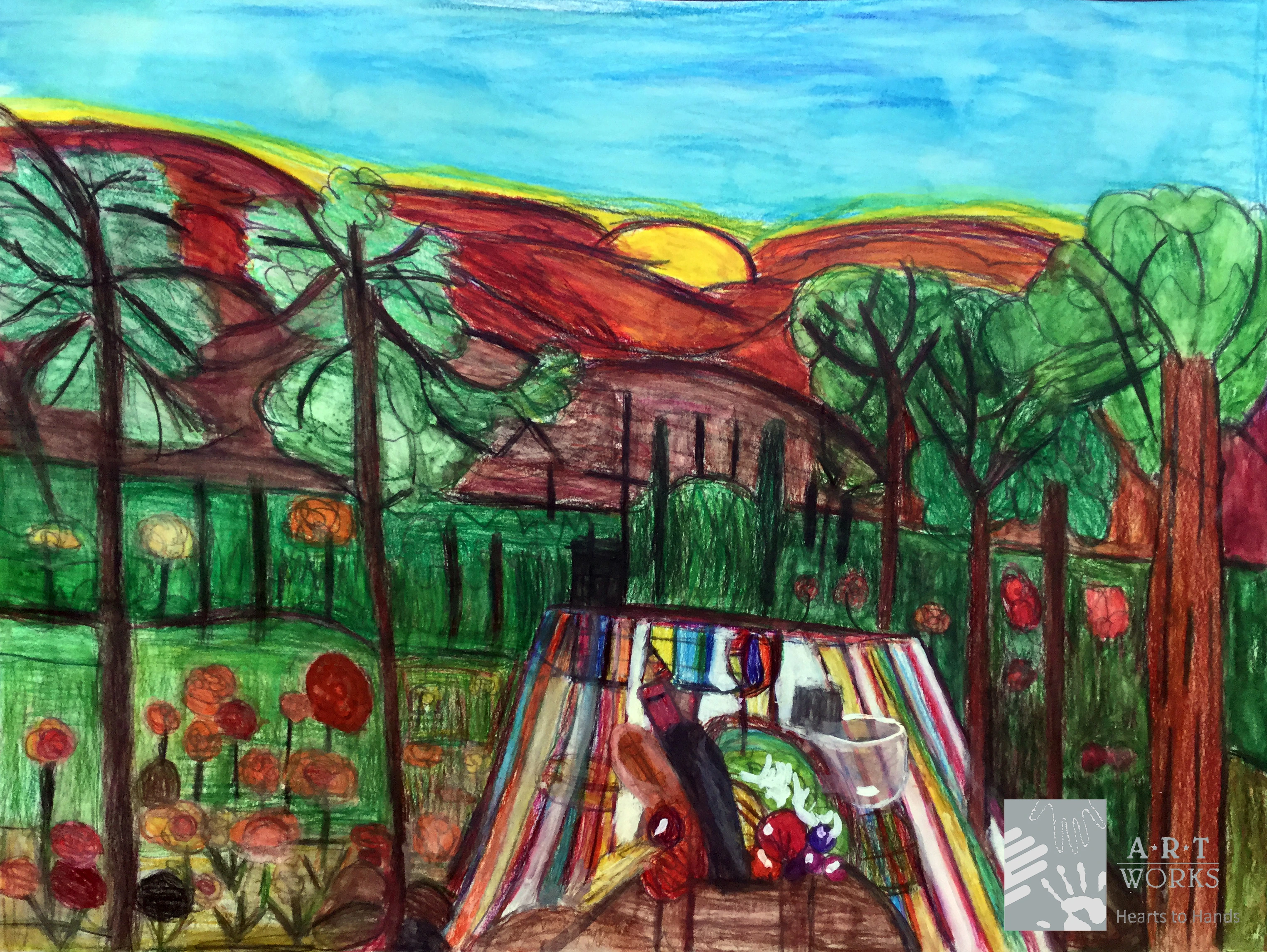 watercolor of Mt. Lemmon