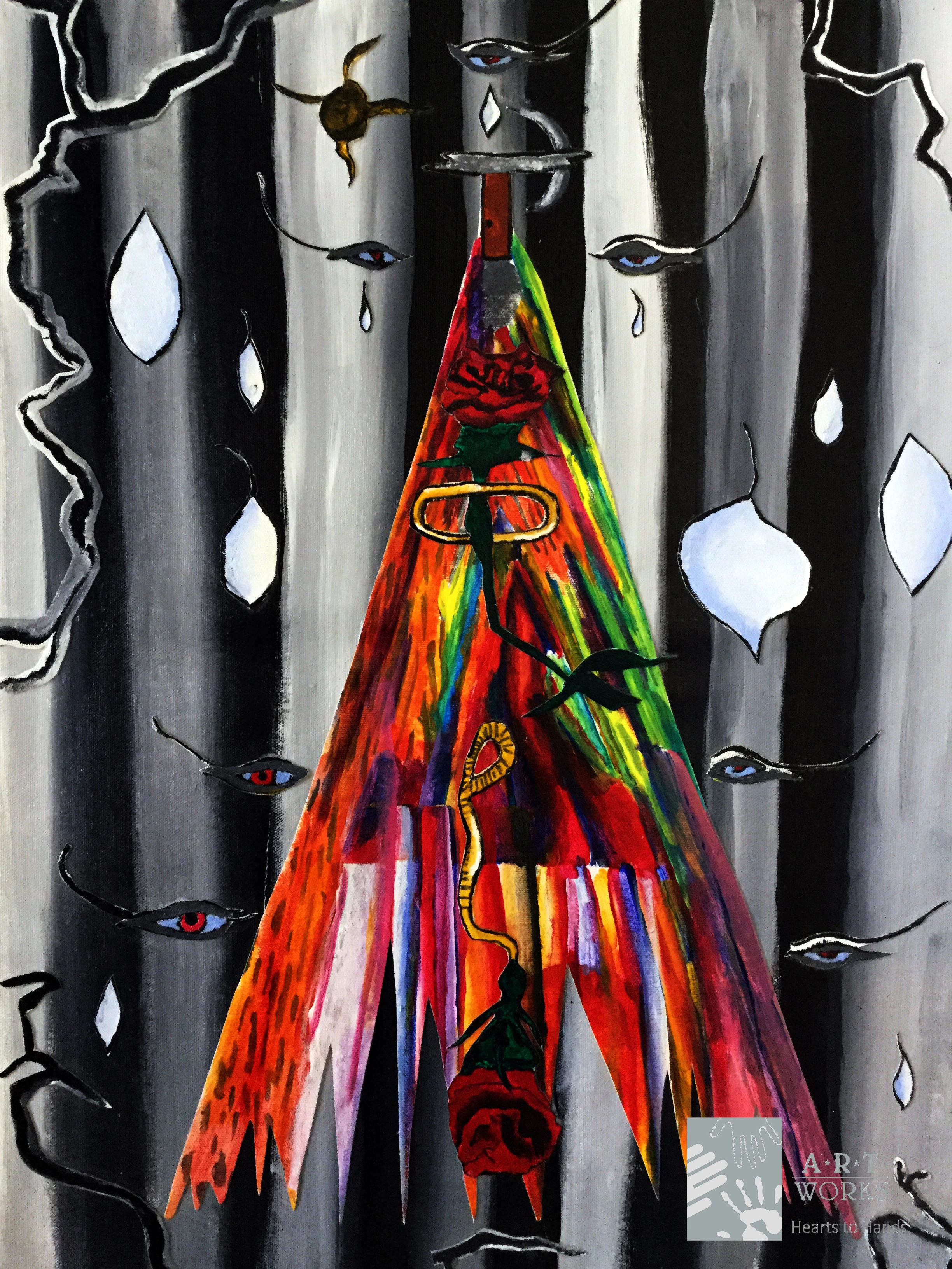 painting of abstract art