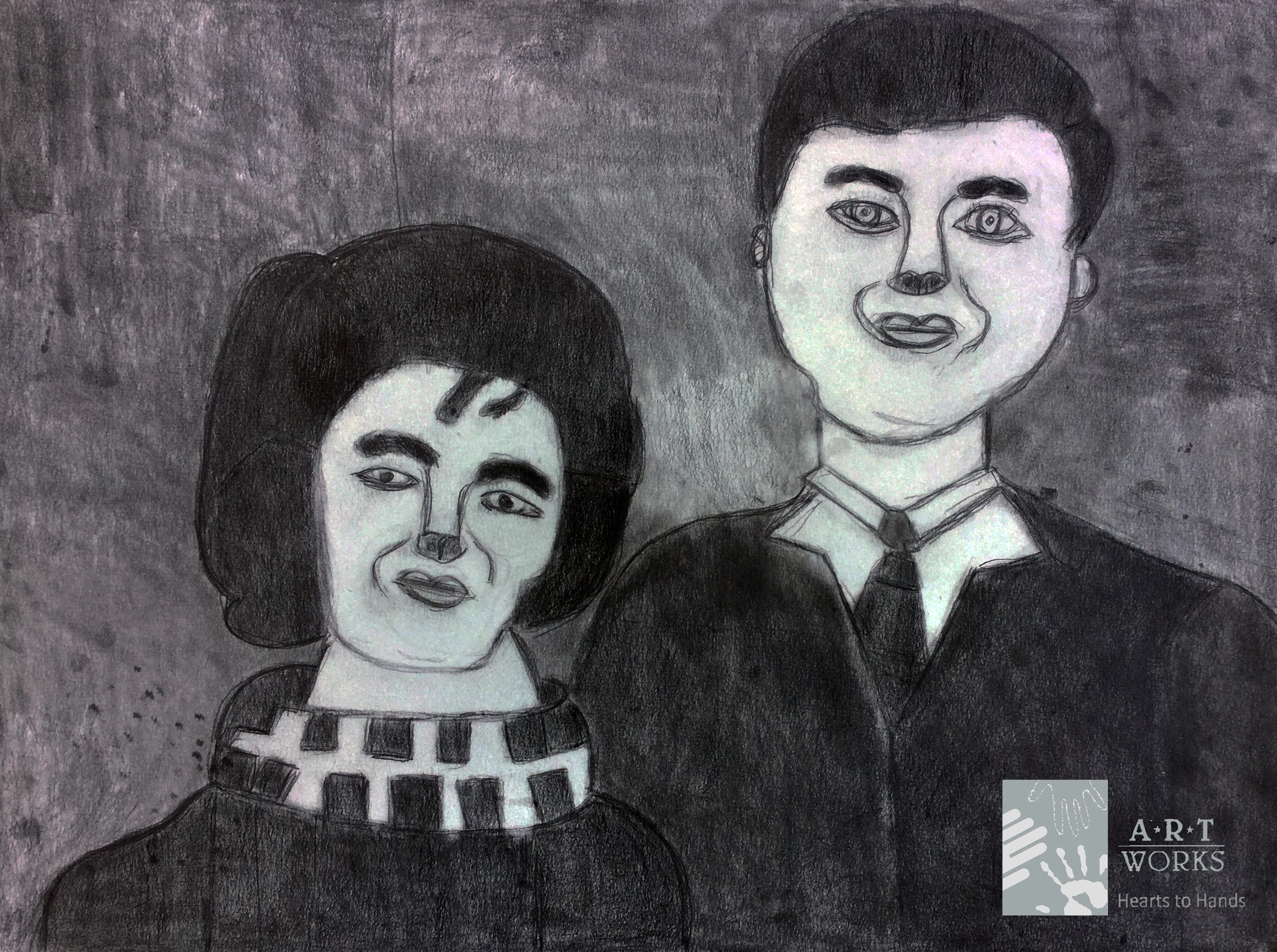 drawing of two people
